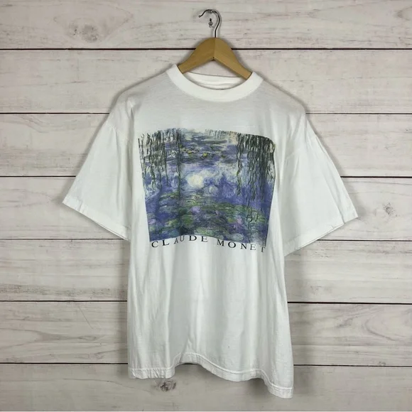 Vintage | Shirts | Vintage 99s Claude Monet Art Painting Tshirt